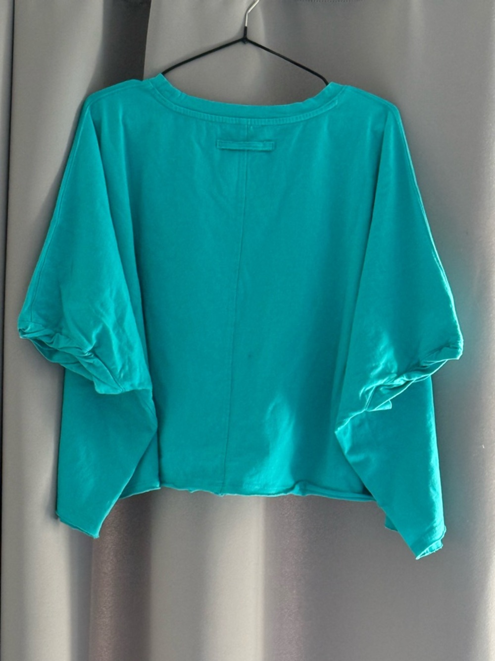 Zenana Outfitters Teal Cropped Boxy Top - Picture 2 of 3